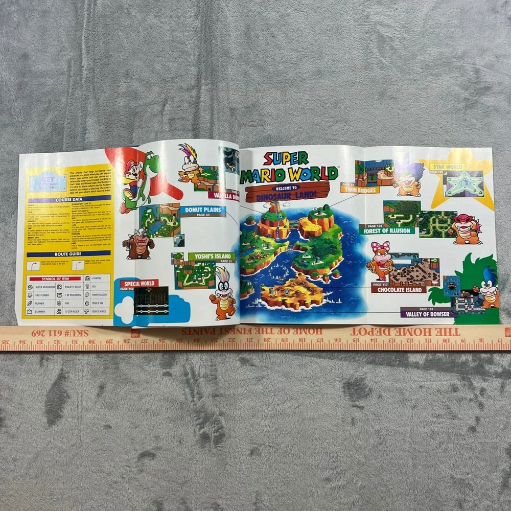Nintendo Mario Mania Player's Guide SNES Super Mario World Blue Fair Condition